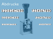 Numeroteur Modell C1 (Zs 7 | Zg 4,5) Schriftart: Antiqua | Stempelfarbe: grün