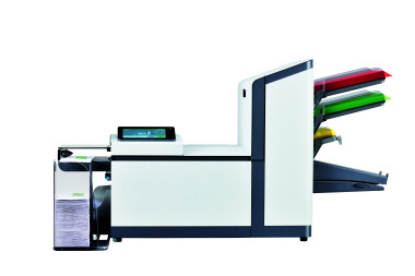 Kuvertiermaschine FPi 2725 / DS 63 Professional, mit OMR-Lesung Low, 2 Normalstationen, 1 Beilagenstation, Kuvertsausgabe seitlich rechts / RH