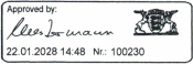 Kennzeichnungsstempel MHD Reiner jetStamp 1025 mit Tinte P5-S-BK ohne Koffer