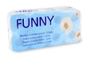 Funny Toilettenpapier 3-lagig, 250 Blatt, Zellstoff...